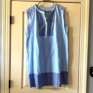 NWT Size L LOFT Striped Henley Shift Dress
